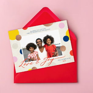 Dottie Love and Joy Family Photo Valentine's Day Holiday Card
