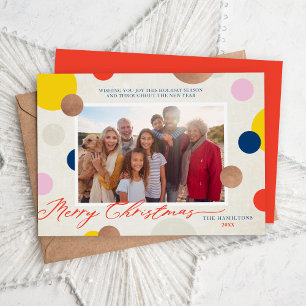 Dottie Merry Christmas Family Photo Holiday Card