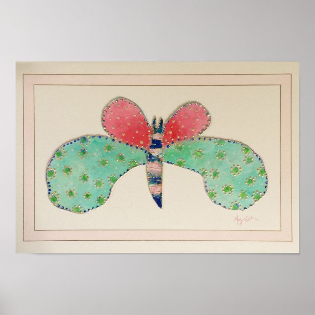 Dotto Butterfly with French Mat Print (Front)