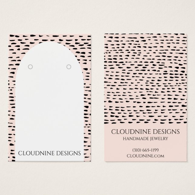 Dotty Arch Earring Necklace Jewellery Display Card (Front & Back)