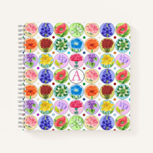 Dotty Birth Flower and Gem Notebook