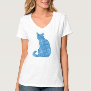 Dotty Cat - shades of blue T-Shirt
