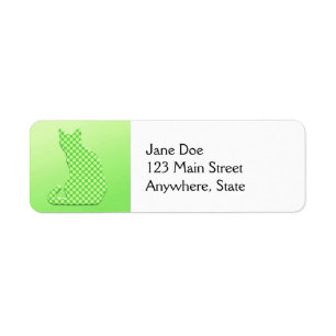 Dotty Cat - shades of lime green