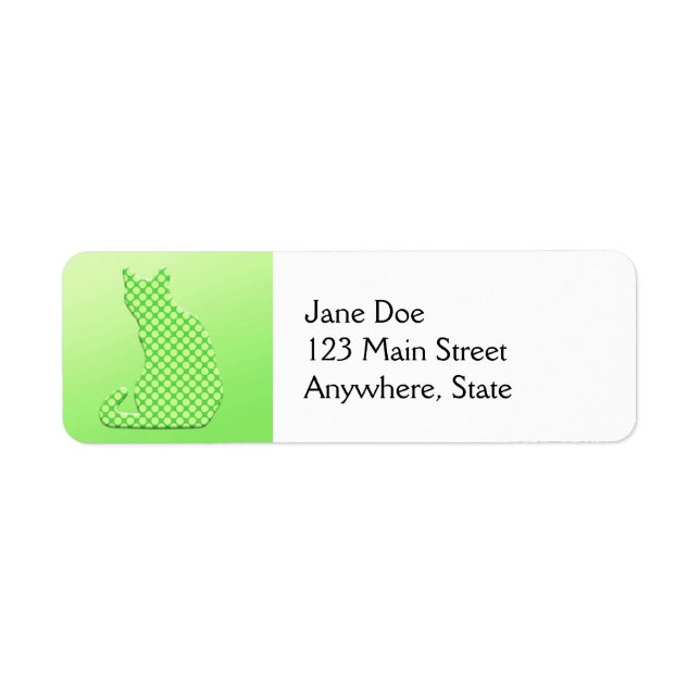 Dotty Cat - shades of lime green (Front)