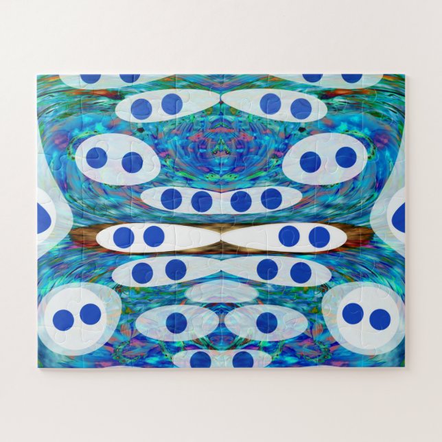 Dotty Christmas fun abstract art Jigsaw Puzzle (Horizontal)