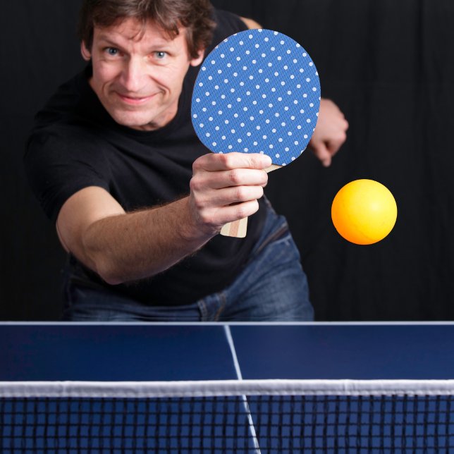 Dotty Delight Blue Ping Pong Paddle (Dotty Delight Blue Ping Pong Paddle)