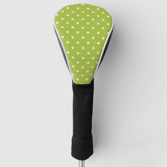 Dotty Delight Green Golf Head Cover (Front)
