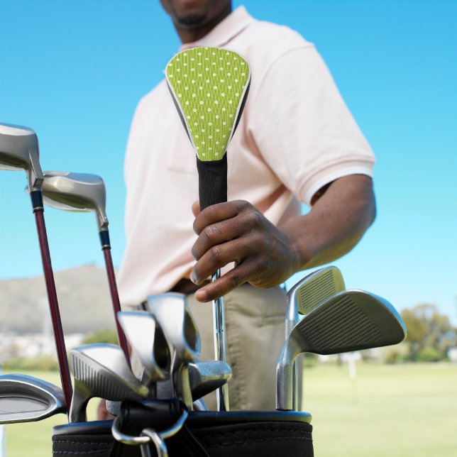 Dotty Delight Green Golf Head Cover (Dotty Delight Green Golf Head Cover)