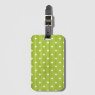 Dotty Delight Green Luggage Tag