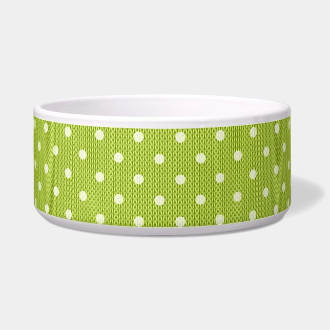 Dotty Delight Green Pet Bowl (Front)