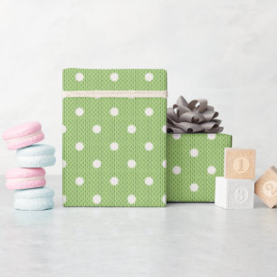 Dotty Delight Green Wrapping Paper