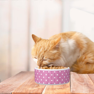Dotty Delight Pink Pet Bowl