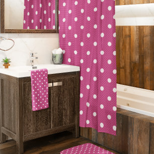 Dotty Delight Red Shower Curtain