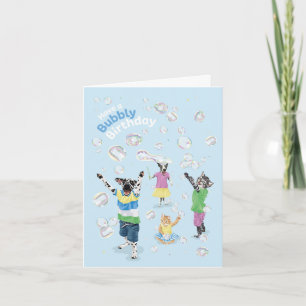 Dotty Dog Bubbly Birthday Card