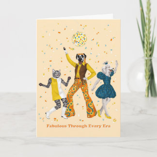 Dotty Dog Fabulous Through Every Era Birthday Card