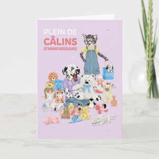 Dotty Dog Jouet en peluche câlins Anniversaire Card
