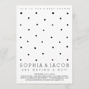 Dotty Dots Baby Shower Invitation