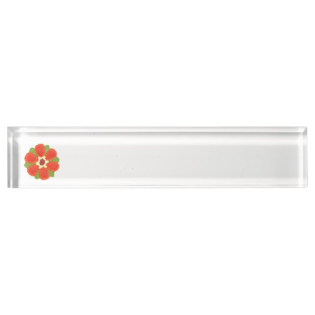 Dotty Flower Desk Nameplate (Front)