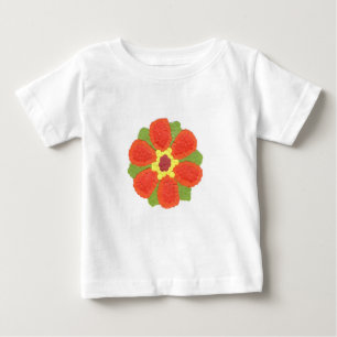 Dotty Flower Gerber Cotton Baby T-Shirt