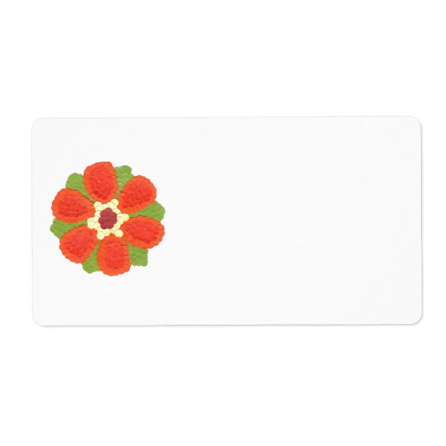 Dotty Flower Shipping Labels (Front)