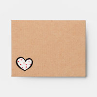 Dotty Hearts kraft A2 Note Card Envelope
