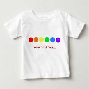 Dotty rainbow - customise baby T-Shirt