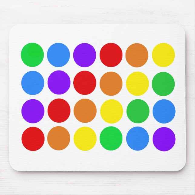 Dotty rainbow mouse pad (Front)