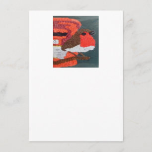 Dotty Robin Flat Menu Card