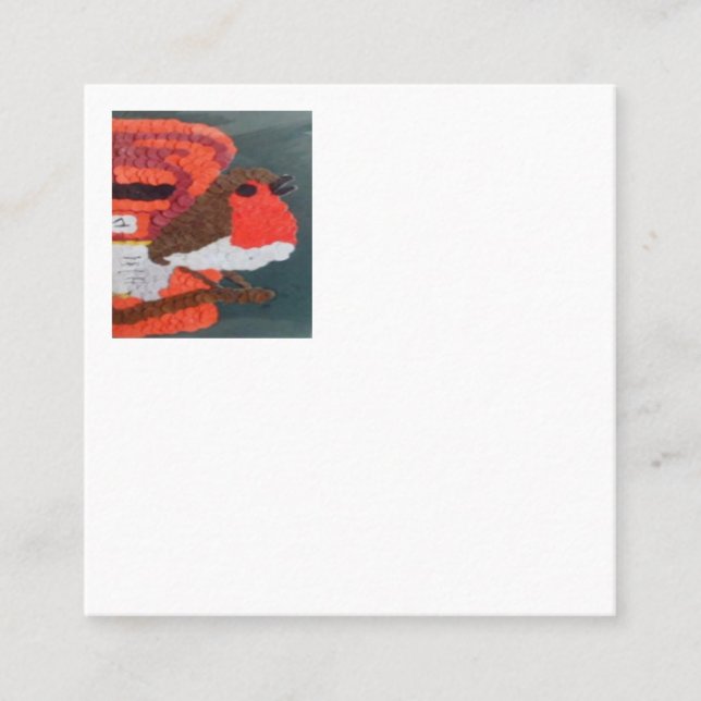 Dotty Robin Square Business Card (Front)