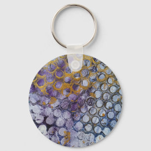 Dotty Spotty Abstract Key Ring