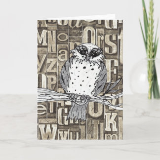 Dotty the Owl 1 greetings card