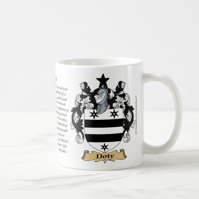 Doty, the Origin, the Meaning and the Crest Coffee Mug (Right)