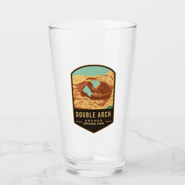 Double Arch Arches National Park Glass (Front)