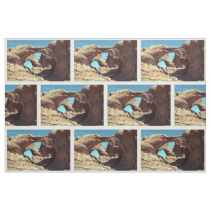 Double Arch Desert Landscape Photo Fabric
