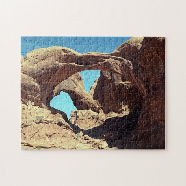 Double Arch Desert Landscape Photo Jigsaw Puzzle (Horizontal)