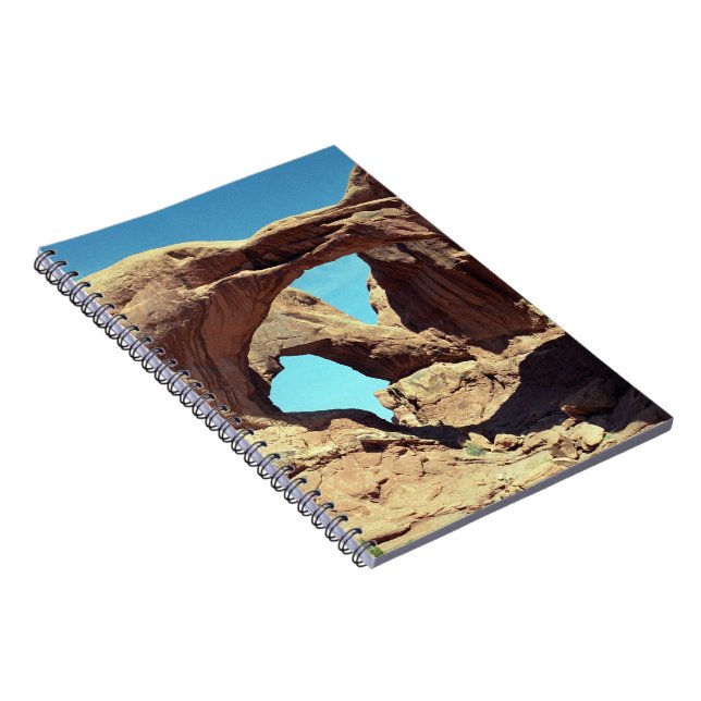 Double Arch Desert Landscape Photo Spiral Notebook (Right Side)