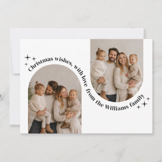 Double Arch Photo Family Christmas Holiday Card