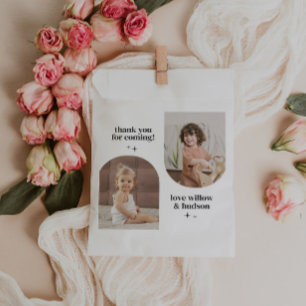 Double Arch Photo Joint Birthday Paper Favour Bags