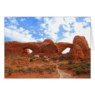 Double Arches, Arches National Park, Utah, Card