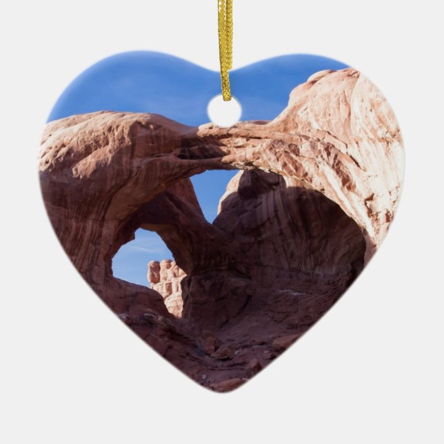 Double Arches Ceramic Tree Decoration (Front)