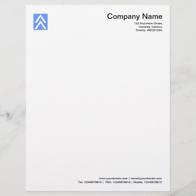 Double Arrow - Baby Blue Letterhead (Front)