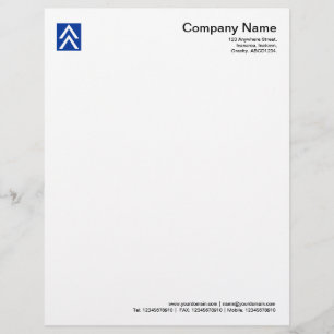 Double Arrow - Navy Blue Personalised Letterhead