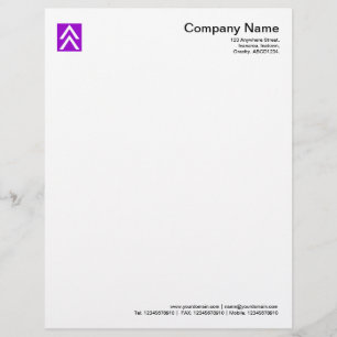Double Arrow - Purple Personalised Letterhead