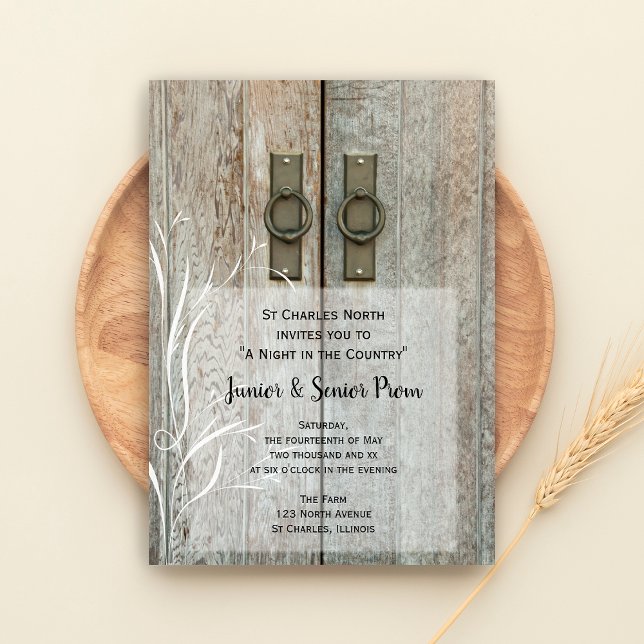 Double Barn Doors Country Junior / Senior Prom Invitation (Creator Uploaded)
