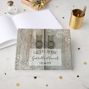 Double Barn Doors Country Wedding Guest Book