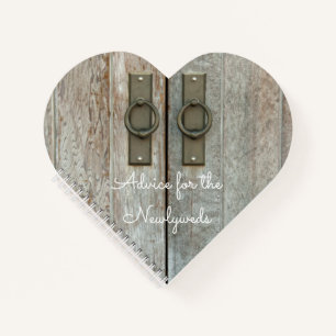 Double Barn Doors Wedding Advice for the Newlyweds Notebook