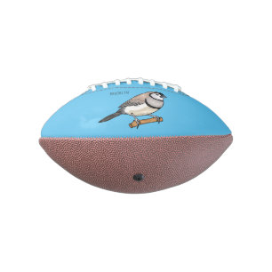 Double-barred finch bird cartoon illustration football