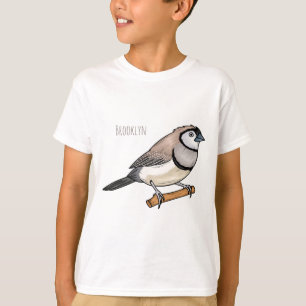 Double-barred finch bird cartoon illustration T-Shirt