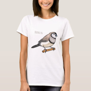 Double-barred finch bird cartoon illustration T-Shirt