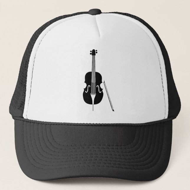 Double Bass - Black Trucker Hat (Front)